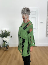 Load image into Gallery viewer, Green holey dress / top
