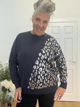Load image into Gallery viewer, Supersoft navy sparkly jumper
