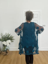 Load image into Gallery viewer, Fab circle net top in turquoise
