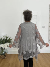 Load image into Gallery viewer, Fab circle net top in silver / grey
