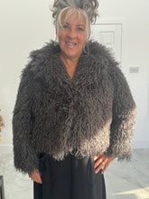 Load image into Gallery viewer, Slate grey shaggy jacket
