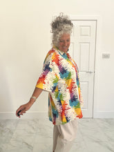 Load image into Gallery viewer, Bella Blue paint splashed shirt /jacket
