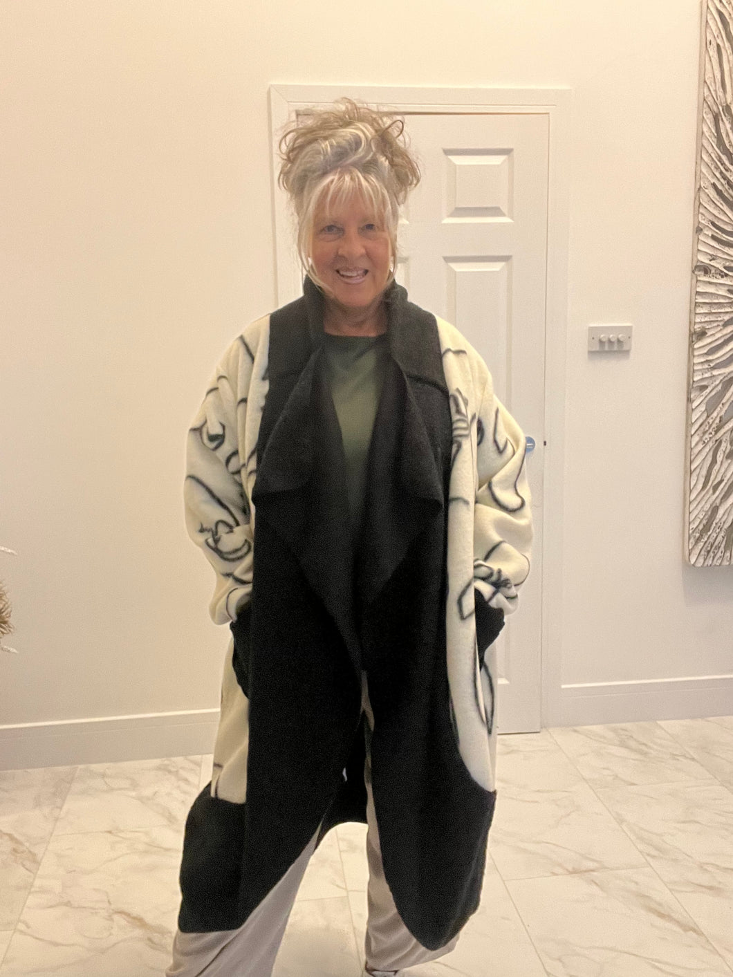 Edge to Edge wool mix coat