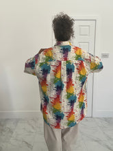 Load image into Gallery viewer, Bella Blue paint splashed shirt /jacket
