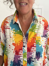 Load image into Gallery viewer, Bella Blue paint splashed shirt /jacket
