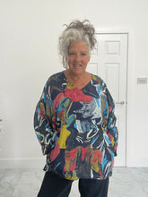 Load image into Gallery viewer, Bella Blue navy multi coloured top
