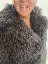Load image into Gallery viewer, Slate grey shaggy jacket
