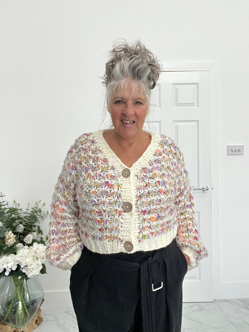 Hand knitted chunky Cardi