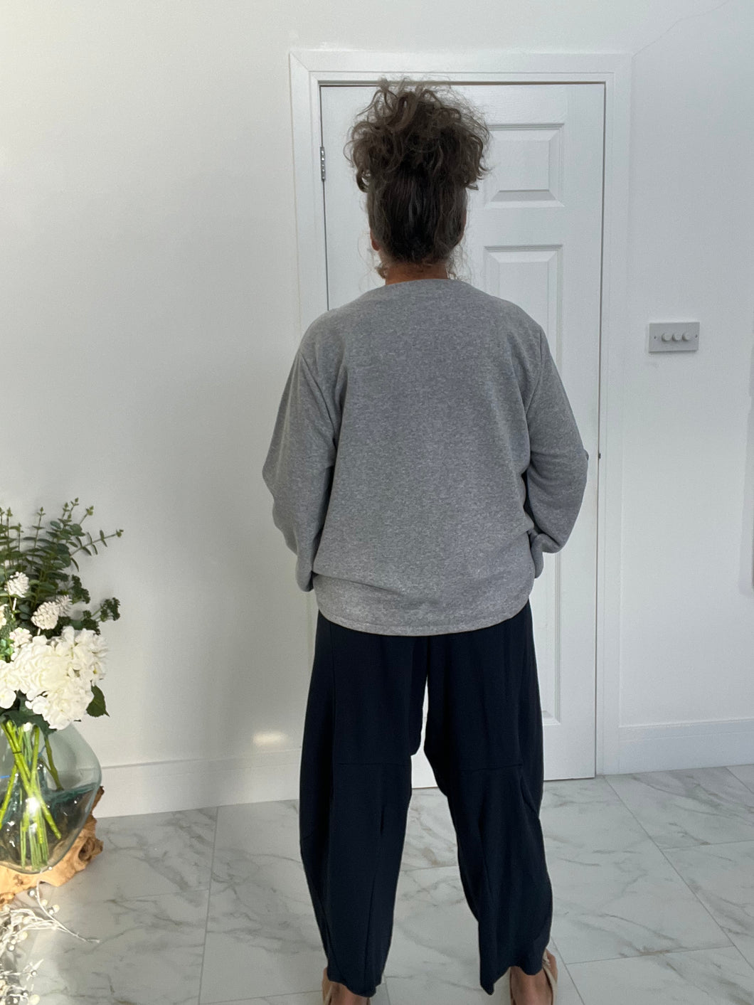 Navy cocoon sweat pants