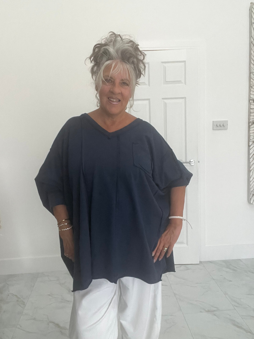 Oversized seamed sweatshirt