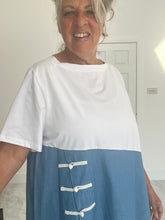 Load image into Gallery viewer, ID range t-shirt /denim top
