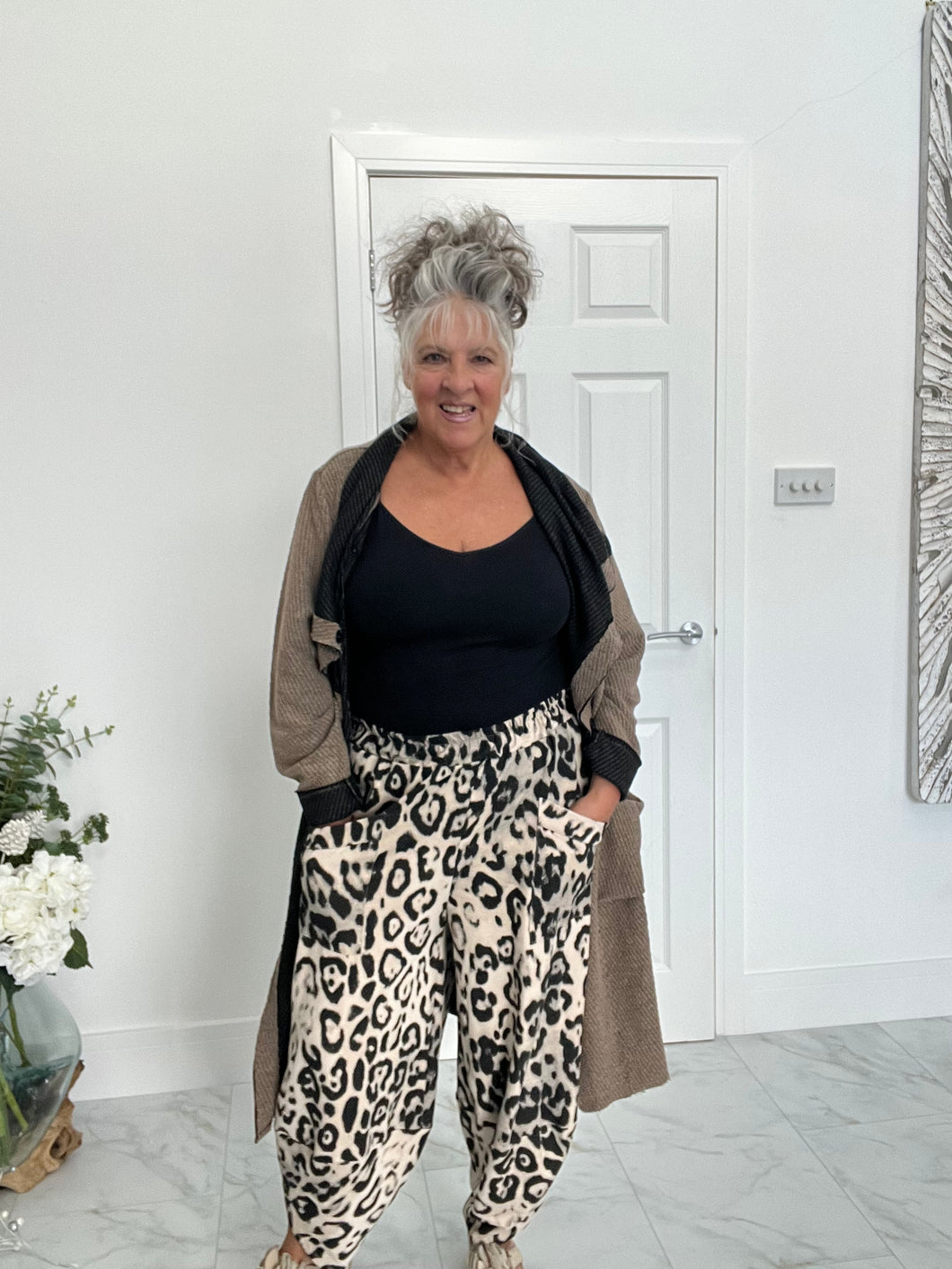 Animal print Cocoon pants