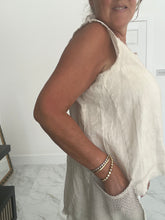 Load image into Gallery viewer, Cream linen top
