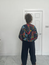 Load image into Gallery viewer, Navy Sweatshirt cocoon pant
