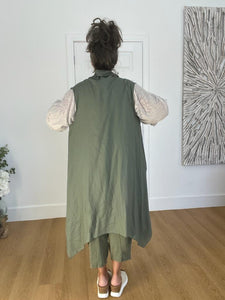 Linen mix waistcoat