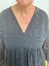 Load image into Gallery viewer, Black broderie anglaise dress/top
