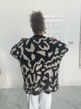 Load image into Gallery viewer, Black &amp; cream oversized supersoft knit
