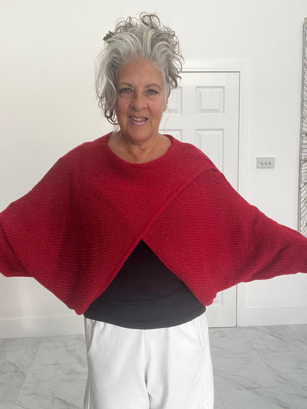 Supersoft cross over knit