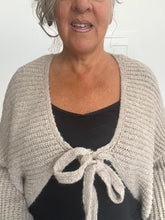 Load image into Gallery viewer, Chunky cable knit top with tie front
